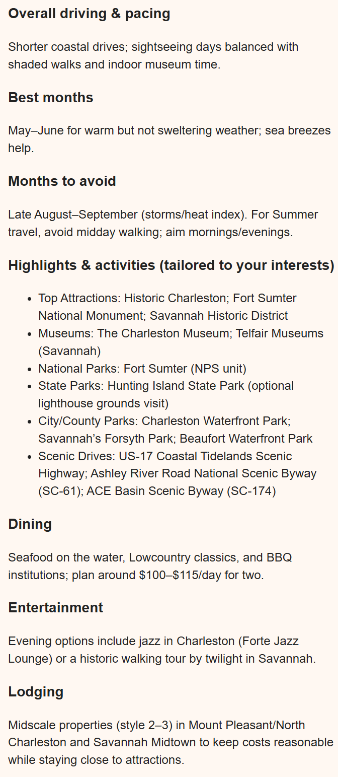 Sample trip report detail